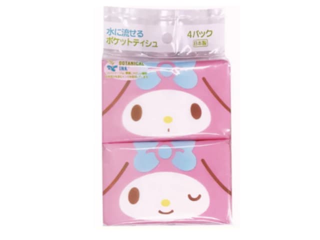 水に流せるポケットティシュ マイメロディ